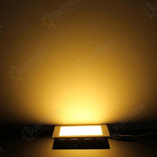 Dimmable Ultra Thin 9W LED Ceiling Square Panel Down Light Lamp