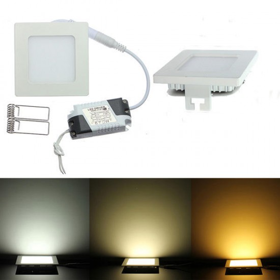 Dimmable Ultra Thin 9W LED Ceiling Square Panel Down Light Lamp