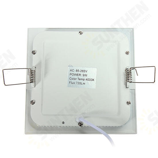 Dimmable Ultra Thin 9W LED Ceiling Square Panel Down Light Lamp