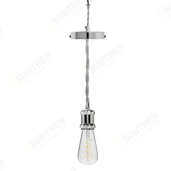 E26/E27 Edison Chandelier Twine Rope Vintage Pendant Light Ceiling Lamp Fixture Holder AC110V-240V