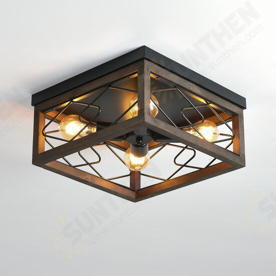 E26/E27 Flush Retro Mount Ceiling Light Vintage Industrial Lamp Living Room Kitchen 110-240V