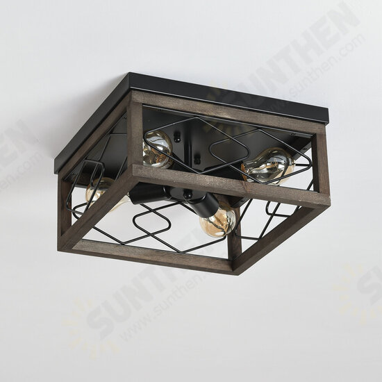 E26/E27 Flush Retro Mount Ceiling Light Vintage Industrial Lamp Living Room Kitchen 110-240V