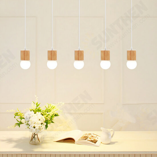 E27 1-5 Light Wood Pendant Ceiling Lamp Chandelier Bar Home Fixture Decoration E27 1-5 Light Wood Pendant Ceiling Lamp Chandelier Bar Home Fixture Decoration