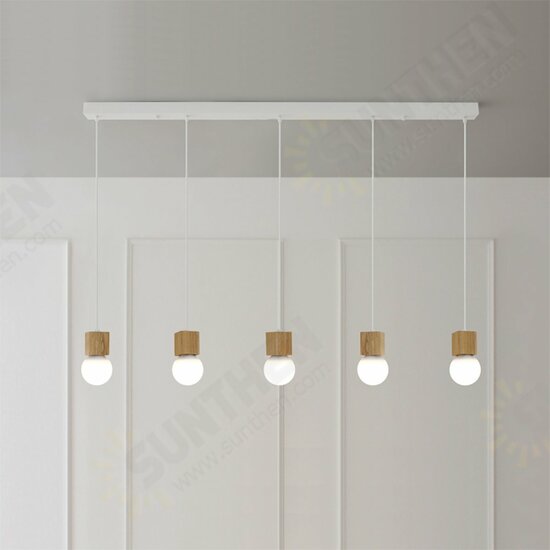 E27 1-5 Light Wood Pendant Ceiling Lamp Chandelier Bar Home Fixture Decoration E27 1-5 Light Wood Pendant Ceiling Lamp Chandelier Bar Home Fixture Decoration