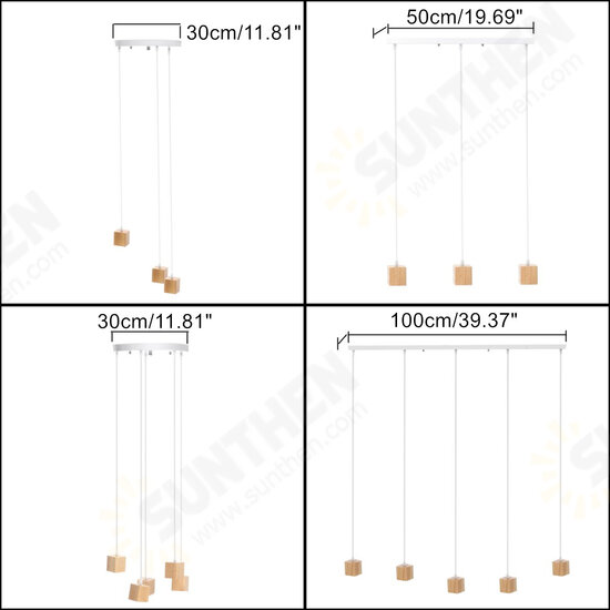 E27 1-5 Light Wood Pendant Ceiling Lamp Chandelier Bar Home Fixture Decoration E27 1-5 Light Wood Pendant Ceiling Lamp Chandelier Bar Home Fixture Decoration