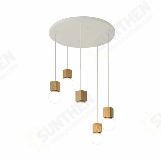 E27 1-5 Light Wood Pendant Ceiling Lamp Chandelier Bar Home Fixture Decoration E27 1-5 Light Wood Pendant Ceiling Lamp Chandelier Bar Home Fixture Decoration