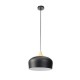 E27 30CM Simple Modern LED Ceiling Light Wood Metal Pendant Lamp Black/White AC110-256V