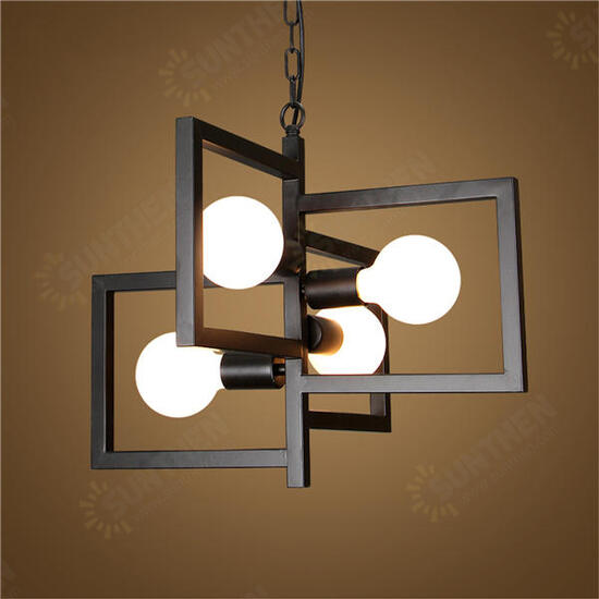 E27 4 Heads Industrial Pendant Light Chandelier Ceiling Lamp for Kitchen Room Office AC110-250V E27 4 Heads Industrial Pendant Light Chandelier Ceiling Lamp for Kitchen Room Office AC110-250V