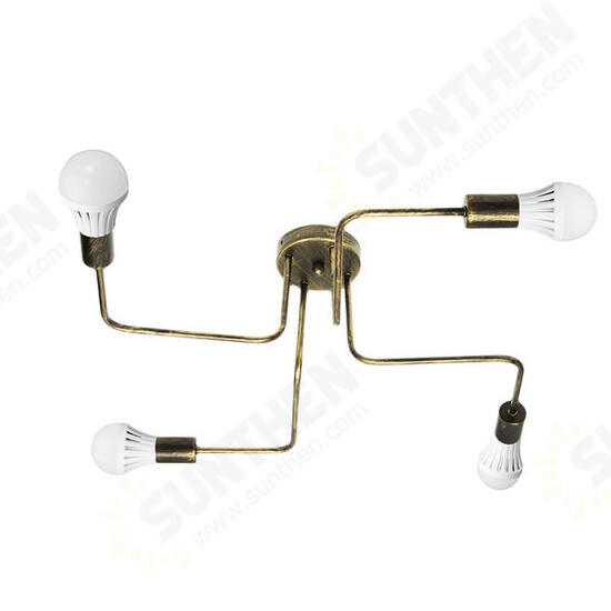 E27 4Heads Vintage Industrial Chandelier Pendant Light Metal Flush Mount Ceiling Lamp AC110-240V E27 4Heads Vintage Industrial Chandelier Pendant Light Metal Flush Mount Ceiling Lamp AC110-240V