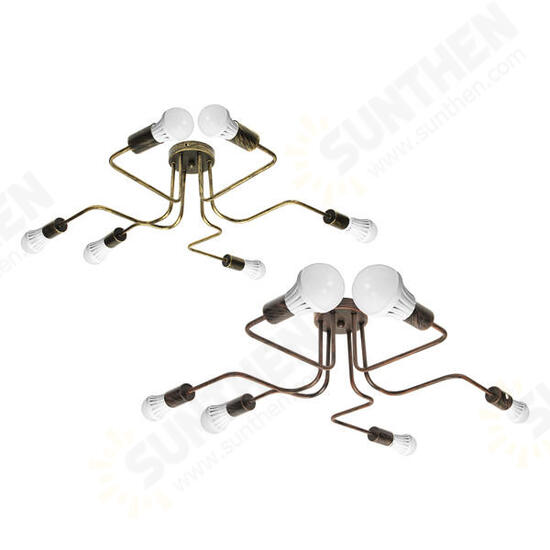 E27 6Heads Vintage Industrial Chandelier Pendant Light Metal Flush Mount Ceiling Lamp AC110-240V E27 6Heads Vintage Industrial Chandelier Pendant Light Metal Flush Mount Ceiling Lamp AC110-240V