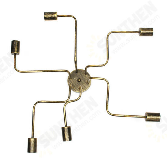 E27 6Heads Vintage Industrial Chandelier Pendant Light Metal Flush Mount Ceiling Lamp AC110-240V E27 6Heads Vintage Industrial Chandelier Pendant Light Metal Flush Mount Ceiling Lamp AC110-240V