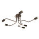 E27 6Heads Vintage Industrial Chandelier Pendant Light Metal Flush Mount Ceiling Lamp AC110-240V E27 6Heads Vintage Industrial Chandelier Pendant Light Metal Flush Mount Ceiling Lamp AC110-240V