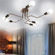 E27 6Heads Vintage Industrial Chandelier Pendant Light Metal Flush Mount Ceiling Lamp AC110-240V E27 6Heads Vintage Industrial Chandelier Pendant Light Metal Flush Mount Ceiling Lamp AC110-240V
