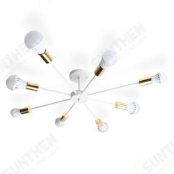 E27 8 Heads Vintage Industrial Edison Chandelier Metal Flush Mount LED Ceiling Lights AC 85-265V E27 8 Heads Vintage Industrial Edison Chandelier Metal Flush Mount LED Ceiling Lights AC 85-265V