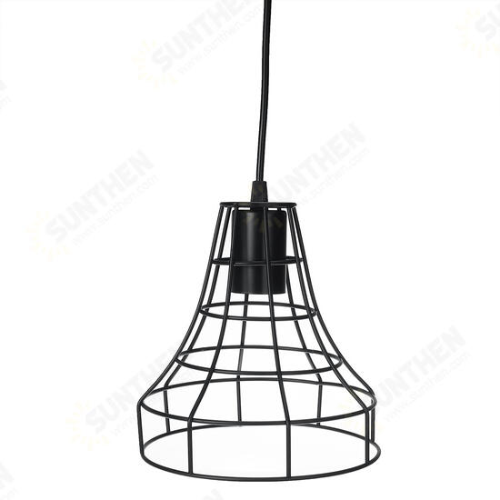 E27 Chandelier Bronze Black Rust Pendant Light Wire Cage Hanging Light Fixture