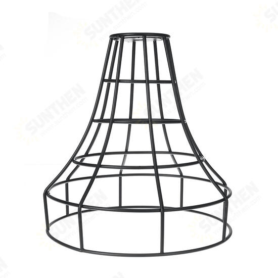 E27 Chandelier Bronze Black Rust Pendant Light Wire Cage Hanging Light Fixture