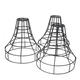 E27 Chandelier Bronze Black Rust Pendant Light Wire Cage Hanging Light Fixture