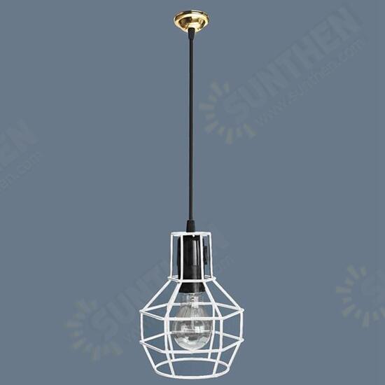 E27 Edison Vintage Pendant Metal Cage Ceiling Light Lamp Holder Socket Fixture AC 110-240V E27 Edison Vintage Pendant Metal Cage Ceiling Light Lamp Holder Socket Fixture AC 110-240V