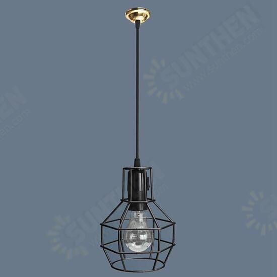 E27 Edison Vintage Pendant Metal Cage Ceiling Light Lamp Holder Socket Fixture AC 110-240V E27 Edison Vintage Pendant Metal Cage Ceiling Light Lamp Holder Socket Fixture AC 110-240V