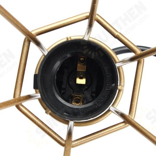 E27 Edison Vintage Pendant Metal Cage Ceiling Light Lamp Holder Socket Fixture AC 110-240V E27 Edison Vintage Pendant Metal Cage Ceiling Light Lamp Holder Socket Fixture AC 110-240V