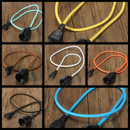 E27 Fabric Cable Pendant Lamp Vintage Industrial Filament Light Bulb Holder Base 110V-240V E27 Fabric Cable Pendant Lamp Vintage Industrial Filament Light Bulb Holder Base 110V-240V