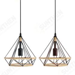 E27 Loft Industrial Hemp Rope Birdcage Chandelier Restaurant Bar Light Pendant Lamp E27 Loft Industrial Hemp Rope Birdcage Chandelier Restaurant Bar Light Pendant Lamp