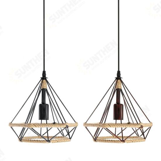 E27 Loft Industrial Hemp Rope Birdcage Chandelier Restaurant Bar Light Pendant Lamp E27 Loft Industrial Hemp Rope Birdcage Chandelier Restaurant Bar Light Pendant Lamp