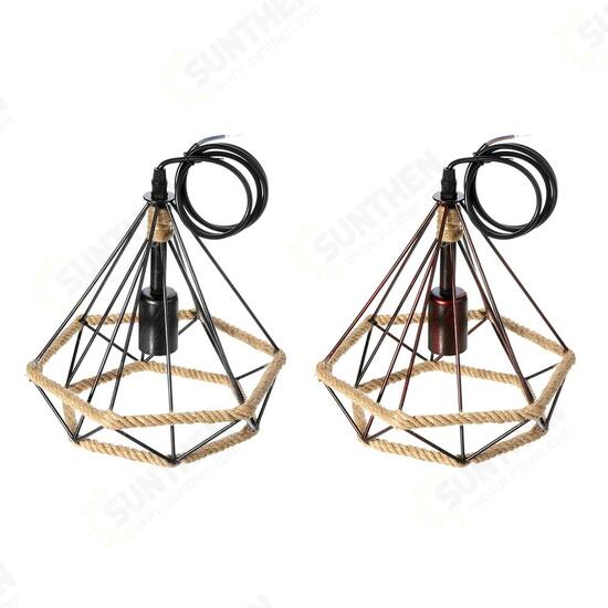 E27 Loft Industrial Hemp Rope Birdcage Chandelier Restaurant Bar Light Pendant Lamp E27 Loft Industrial Hemp Rope Birdcage Chandelier Restaurant Bar Light Pendant Lamp