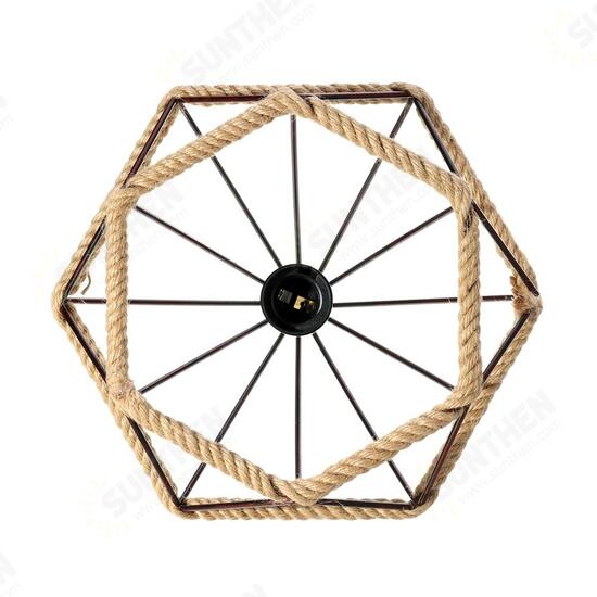 E27 Loft Industrial Hemp Rope Birdcage Chandelier Restaurant Bar Light Pendant Lamp E27 Loft Industrial Hemp Rope Birdcage Chandelier Restaurant Bar Light Pendant Lamp