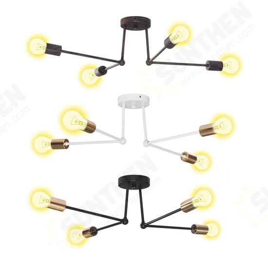 E27 Modern Pendant Lamp Ceiling Light Chandelier Vintage 4 Heads Sockets Holder