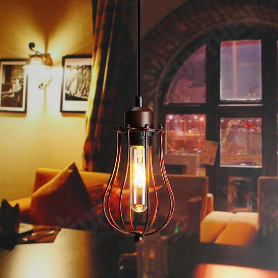 E27 Vintage Ceiling Edison Light Pendant Lamp Cage Lampshade Fixture Chandelier E27 Vintage Ceiling Edison Light Pendant Lamp Cage Lampshade Fixture Chandelier