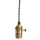 E27 Vintage Copper Pendant Ceiling Light Lamp Holder Hanging Lampshade Socket Fixture