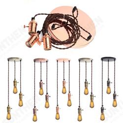E27 Vintage Copper Pendant Ceiling Light Lamp Holder Hanging Lampshade Socket Fixture E27 Vintage Copper Pendant Ceiling Light Lamp Holder Hanging Lampshade Socket Fixture