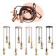 E27 Vintage Copper Pendant Ceiling Light Lamp Holder Hanging Lampshade Socket Fixture