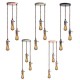 E27 Vintage Copper Pendant Ceiling Light Lamp Holder Hanging Lampshade Socket Fixture