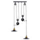 E27 Vintage Industrial Retro Hanging Ceiling Light 2 Chandeliers Pendant Stretch Lamp AC110-240V