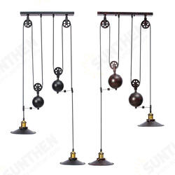 E27 Vintage Industrial Retro Hanging Ceiling Light 2 Chandeliers Pendant Stretch Lamp AC110-240V E27 Vintage Industrial Retro Hanging Ceiling Light 2 Chandeliers Pendant Stretch Lamp AC110-240V