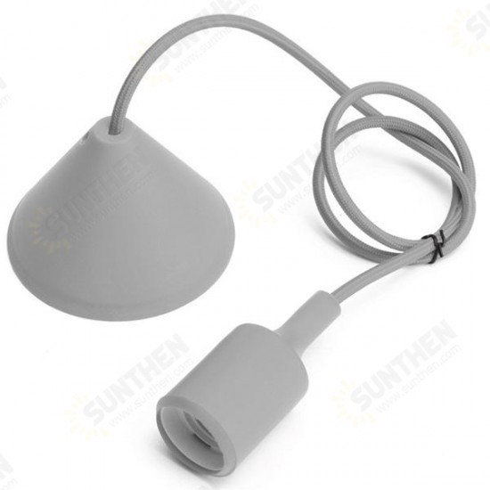 E27/E26 1M Silicone Home Ceiling Pendant Light Bulb Holder Hanging Lamp Socket Fixture E27/E26 1M Silicone Home Ceiling Pendant Light Bulb Holder Hanging Lamp Socket Fixture