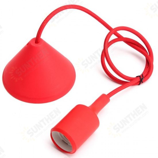 E27/E26 1M Silicone Home Ceiling Pendant Light Bulb Holder Hanging Lamp Socket Fixture E27/E26 1M Silicone Home Ceiling Pendant Light Bulb Holder Hanging Lamp Socket Fixture