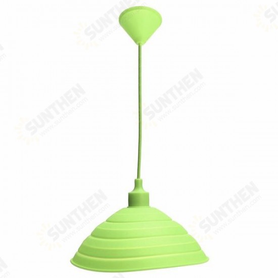 E27/E26 Pendant Lamp Holder Colorful Silicone Folding Lampshade Ceiling Light Socket AC 110-240V E27/E26 Pendant Lamp Holder Colorful Silicone Folding Lampshade Ceiling Light Socket AC 110-240V