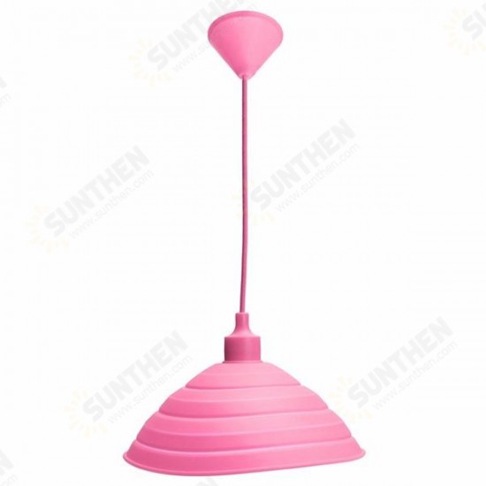 E27/E26 Pendant Lamp Holder Colorful Silicone Folding Lampshade Ceiling Light Socket AC 110-240V E27/E26 Pendant Lamp Holder Colorful Silicone Folding Lampshade Ceiling Light Socket AC 110-240V