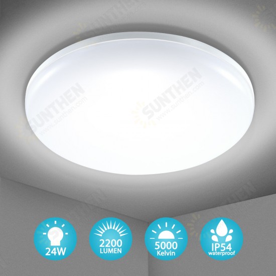 23CM 24W Modern Flat Round LED Ceiling Light 2200LM IP54 Bedroom Indoor Lamp AC85-265V 23CM 24W Modern Flat Round LED Ceiling Light 2200LM IP54 Bedroom Indoor Lamp AC85-265V