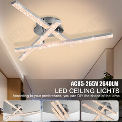 AC85V~265V 24W Modern LED Ceiling Light Crystal Light Bar Bedroom Living Room Chandelier Lamp Lighting AC85V~265V 24W Modern LED Ceiling Light Crystal Light Bar Bedroom Living Room Chandelier Lamp Lighting