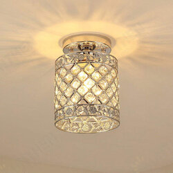 Flush Mount Ceiling Light E27 Base Crystal Fixture Modern Chandelier Mini Hallway Decor 220V Without Bulb Flush Mount Ceiling Light E27 Base Crystal Fixture Modern Chandelier Mini Hallway Decor 220V Without Bulb