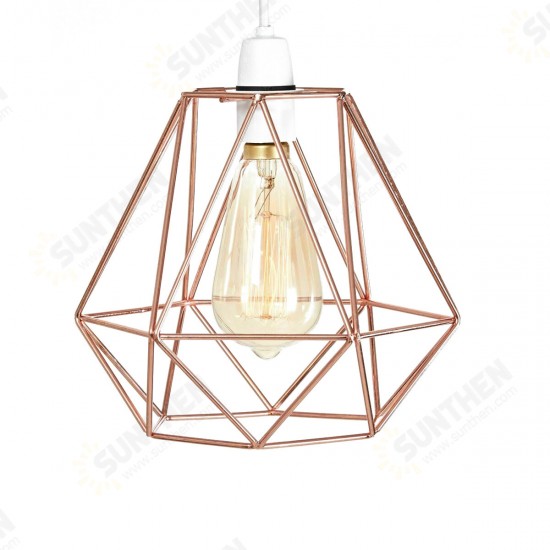 Geometric Wire Ceiling Pendant Light /Lampshade Metal Cage Kitchen Dining Cafe Without Bulb