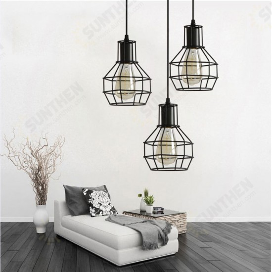 Industrial Vintage Metal Cage Fixture Ceiling Pendant Light Hanging Lamp Shade Without Bulb Industrial Vintage Metal Cage Fixture Ceiling Pendant Light Hanging Lamp Shade Without Bulb