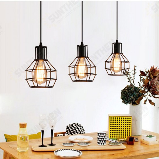 Industrial Vintage Metal Cage Fixture Ceiling Pendant Light Hanging Lamp Shade Without Bulb Industrial Vintage Metal Cage Fixture Ceiling Pendant Light Hanging Lamp Shade Without Bulb