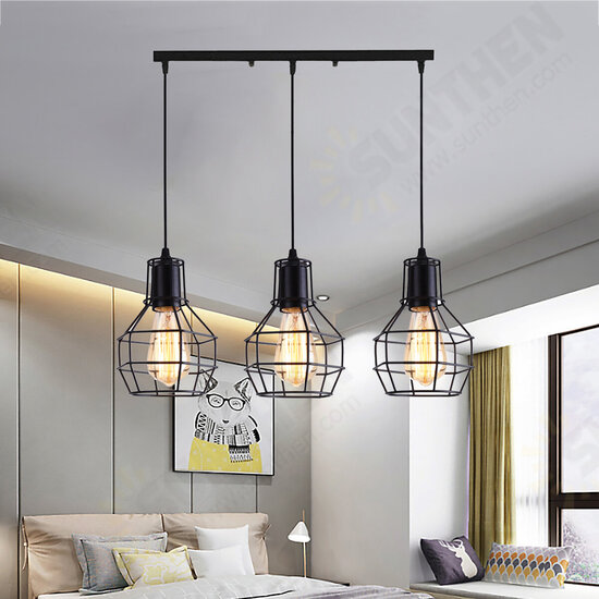Industrial Vintage Metal Cage Fixture Ceiling Pendant Light Hanging Lamp Shade Without Bulb Industrial Vintage Metal Cage Fixture Ceiling Pendant Light Hanging Lamp Shade Without Bulb