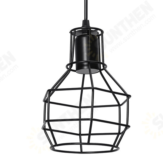 Industrial Vintage Metal Cage Fixture Ceiling Pendant Light Hanging Lamp Shade Without Bulb Industrial Vintage Metal Cage Fixture Ceiling Pendant Light Hanging Lamp Shade Without Bulb