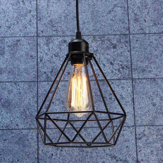 Industrial Vintage Metal Cage Hanging Ceiling Pendant Lamp Lighting Holder Shade